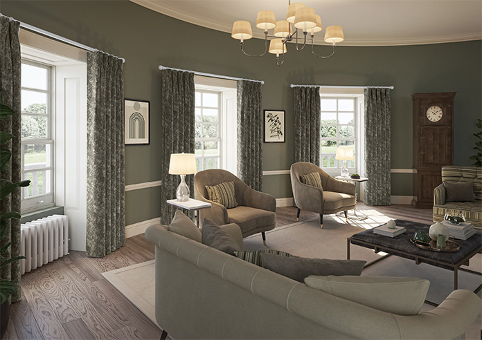 Caen Chenille, Grey - Made to Measure Curtains - Image 8